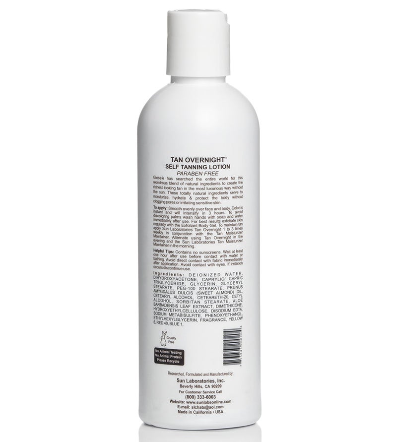 Sun Laboratories By Giesee Tan Overnight Self Tanning Lotion 8 oz 2 Pack, Self Tanning Lotion, Self Tanner, Tanning Lotion, Odorless, Non-Toxic, Medium, Light & Fair Skin, Face & Body - Image 5