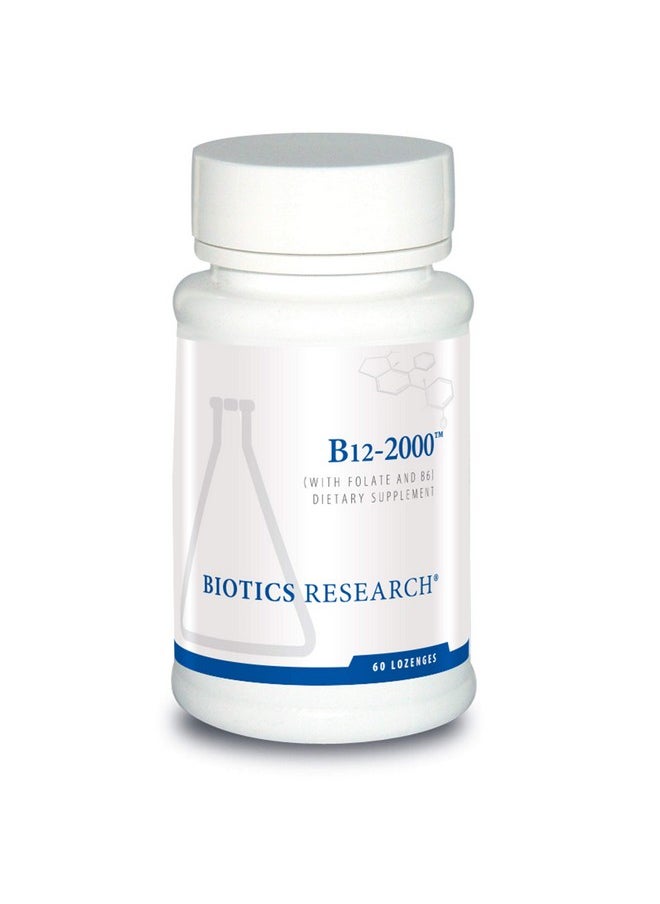 BIOTICS Research B12 Lozenges Vitamin B6 And B12 2000 Lozenges With Folate 60 Lozenges  - Image 1
