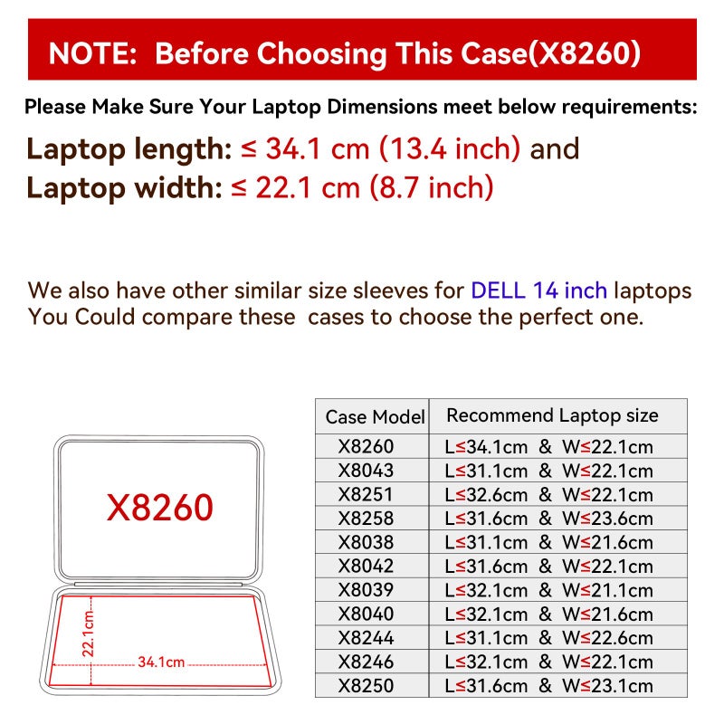 Smatree Smatree Hard EVA Protective Sleeve Case Compatible for 14 inch Dell Pro Rugged 14 Laptop, for 14 inch DELL Latitude 5430 Rugged Laptop, 14 inch DELL Rugged Laptop Sleeve Bag (X8260)  - Image 2
