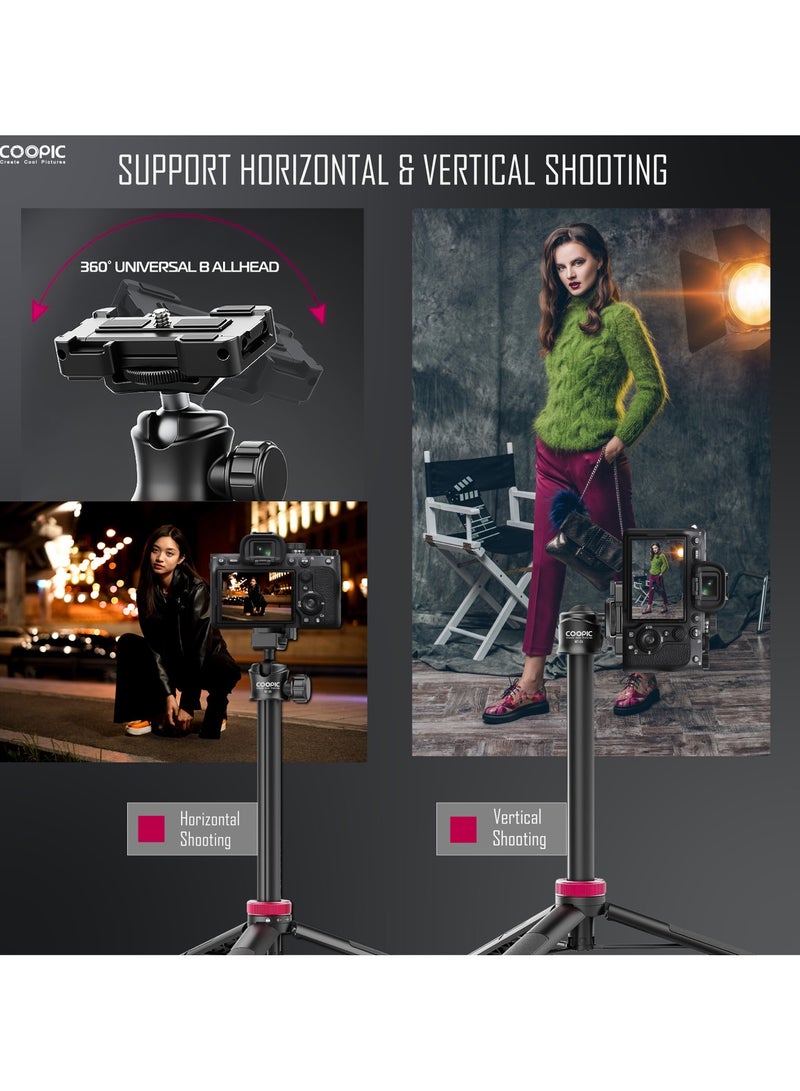 COOPIC MT-05 Extendable Mini Vlog Tripod Flexible Portable Selfie Stick with 360° Rotatable Ball Head and Remote, Compatible with Smartphone and Action Cameras - Image 3