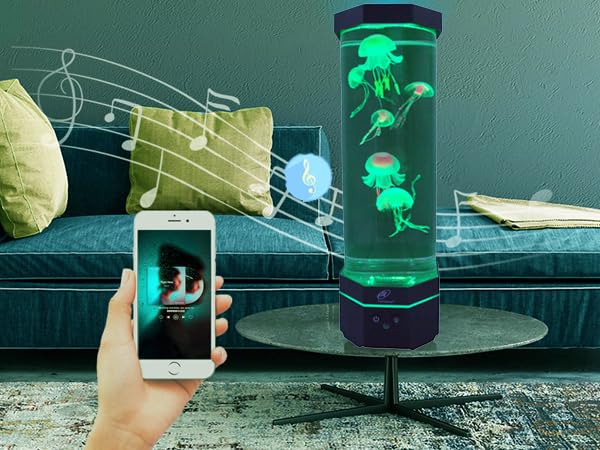 Lightahead LED Sensory Jellyfish Aquarium Lamp with Bluetooth Speaker and Color Changing Light Effects Majestic and Standing Tall at 16 Inches Large 16 Inches Tall - Image 3