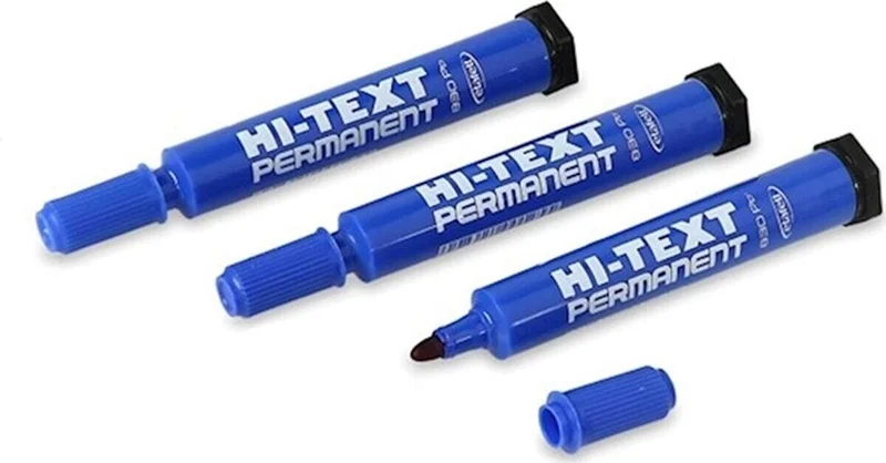 Fibracolor Hı-Text 36 Pieces 830PB Round Tip Permanent Pen Box Pen Blue