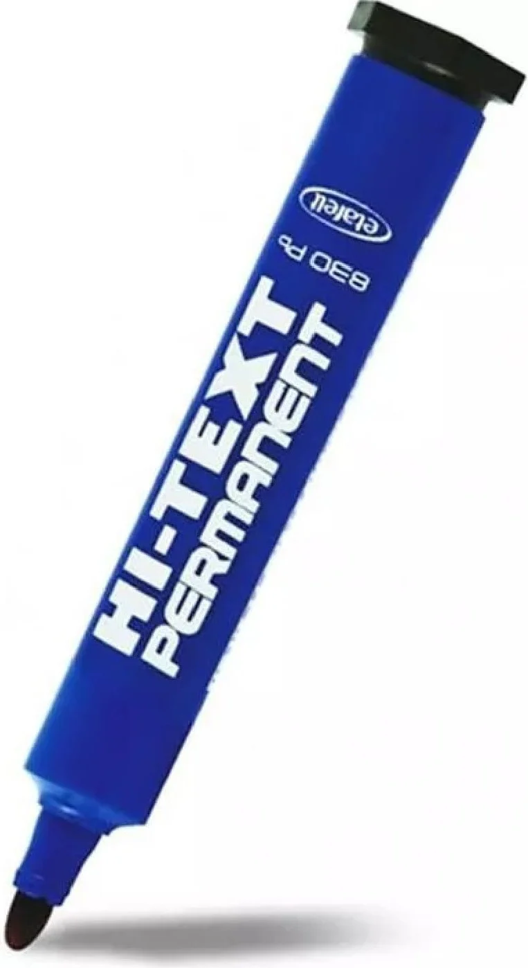 Fibracolor Hı-Text 36 Pieces 830PB Round Tip Permanent Pen Box Pen Blue