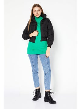 Don't Call Me Jennyfer Women Solid Puffer Jacket, Black  - Image 2