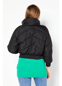 Don't Call Me Jennyfer Women Solid Puffer Jacket, Black  - Image 4