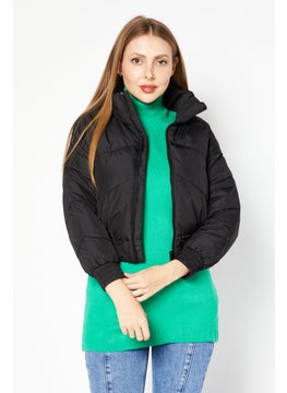 Don't Call Me Jennyfer Women Solid Puffer Jacket, Black  - Image 1