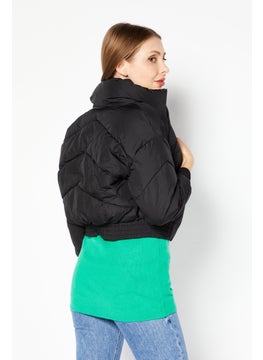 Don't Call Me Jennyfer Women Solid Puffer Jacket, Black  - Image 3
