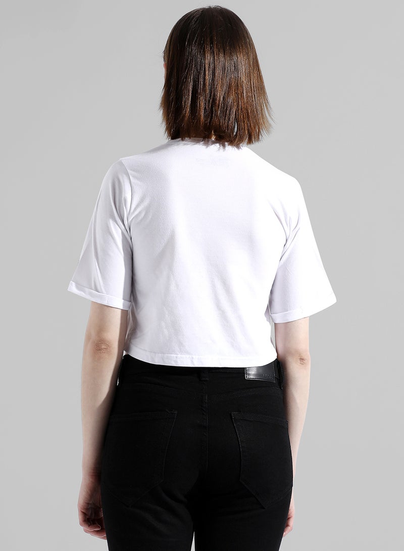 كامبوس سوترا Women's Solid White Regular Fit Top  - Image 5