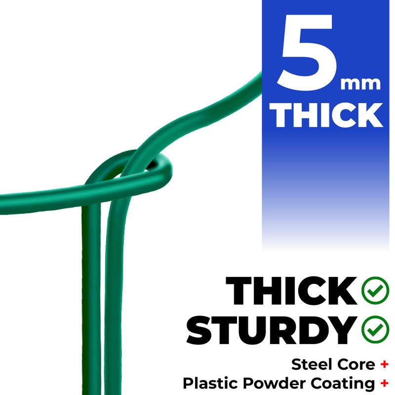 K-Brands 12 Pack Tall Snake Plant Support Stakes â€“ 10" W x 24" H Half Round Peony Cages and Supports for Indoor and Outdoor Plants â€“ Plant Cage Ring Support for Flower - Peony, Tomato, Hydrangea, Rose Bush - Image 3