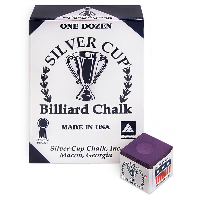 Silver Cup Billiard Chalk - One Dozen (Plum) - Image 3