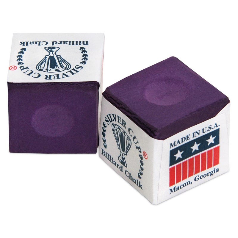 Silver Cup Billiard Chalk - One Dozen (Plum) - Image 2