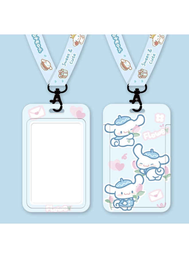 NIBEMINENT 1 - Piece Yugui Dog Kpop Photo Card Holder Pendant Key Chain ID Badge Holder ID Card Holder Photo Card Protector for School ID Office ID Access Card for Women Girls - Image 2