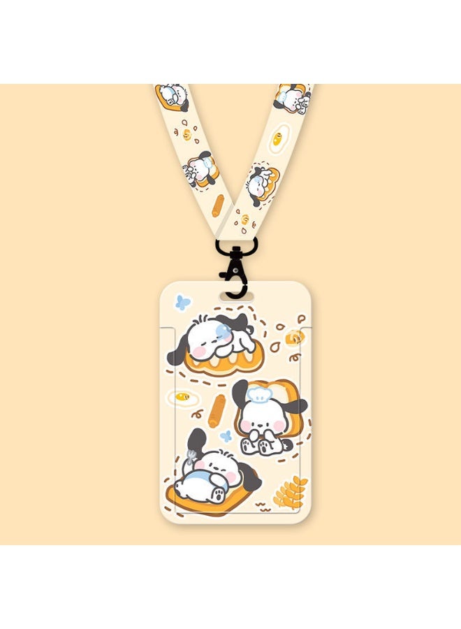 NIBEMINENT 1 - Piece Yugui Dog Kpop Photo Card Holder Pendant Key Chain ID Badge Holder ID Card Holder Photo Card Protector for School ID Office ID Access Card for Women Girls - Image 1