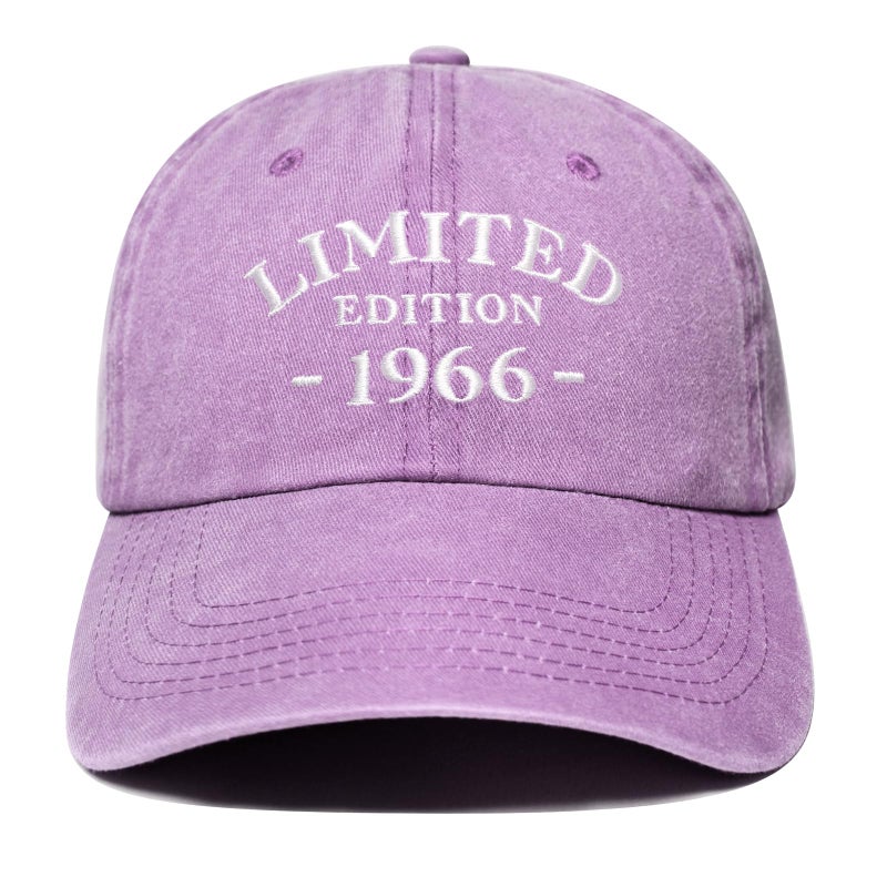 LAMCEPLU 60th Birthday Gifts for Women, Happy 60th Birthday Decorations Women Men, 60 Year Old Woman Gift Ideas, Vintage 1966 Baseball Caps Adjustable, Washed Cotton Hats for Mom Grandma Wife Sister Friends - Image 1