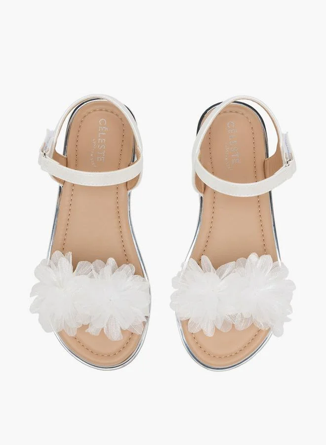Celeste Girls Hook & Loop Flat Sandals