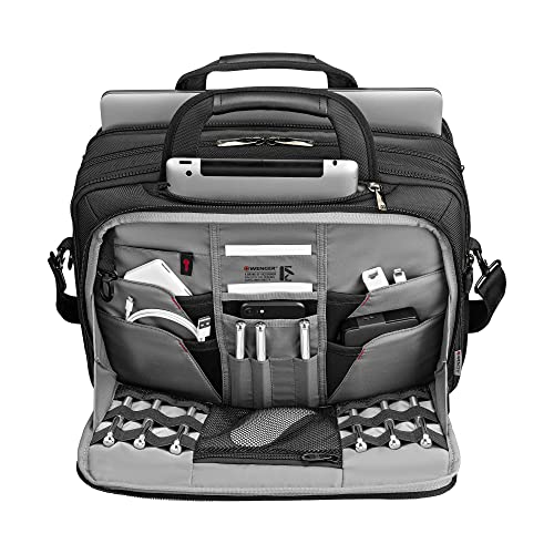 WENGER, Bc Star Expandable, 14-16 Inch Laptop Briefcase, 18 Liters Black Swiss Designed-Blend Of Style And Function, 612268 - Unisex - Image 4