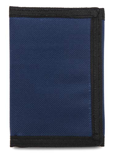 AI-DEE RFID Trifold Canvas Outdoor Sports Wallet for Kids - Front Pocket Wallet with Magic Sticker (Navy Blue) - Image 3