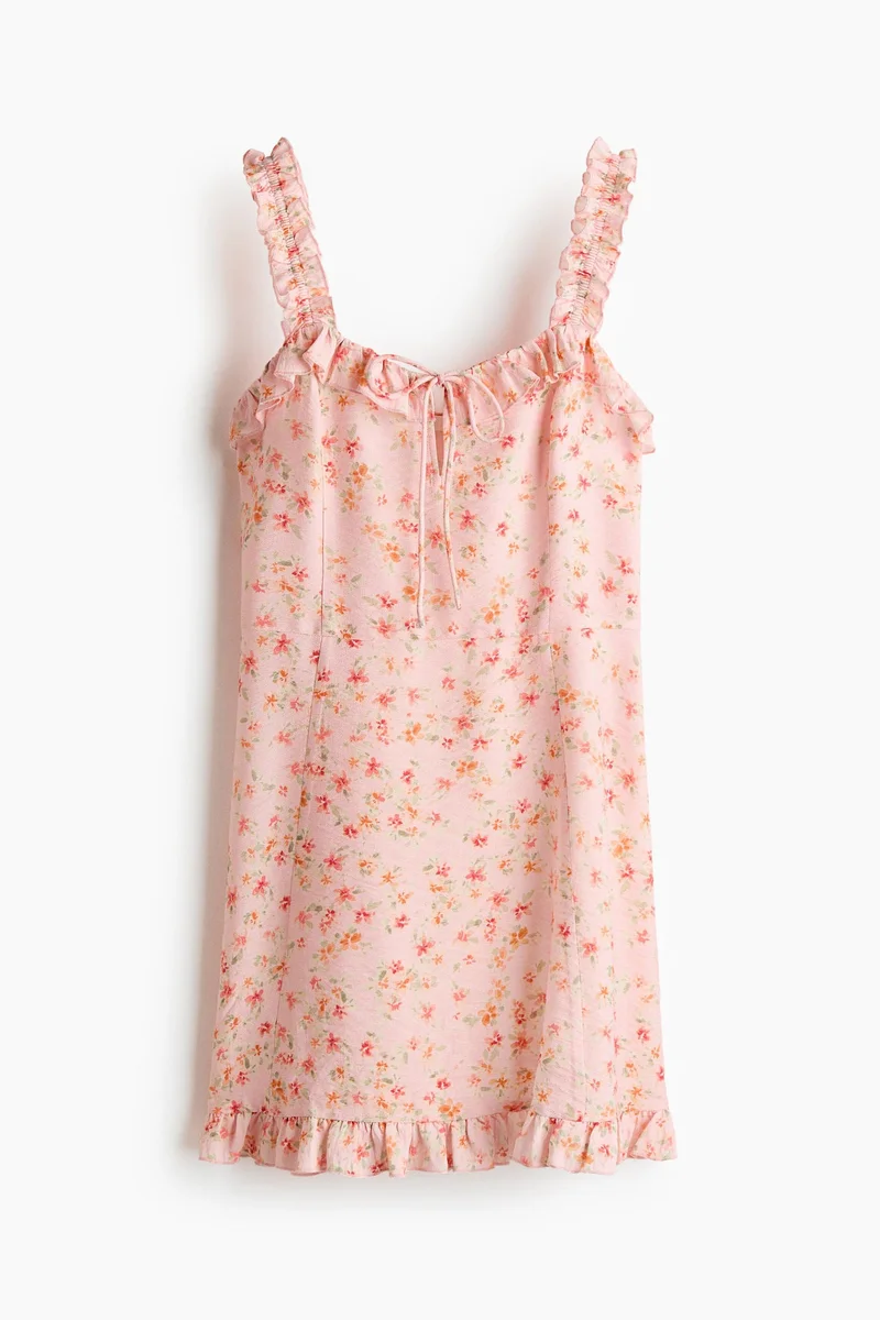 H&M Ruffled crêpe dress