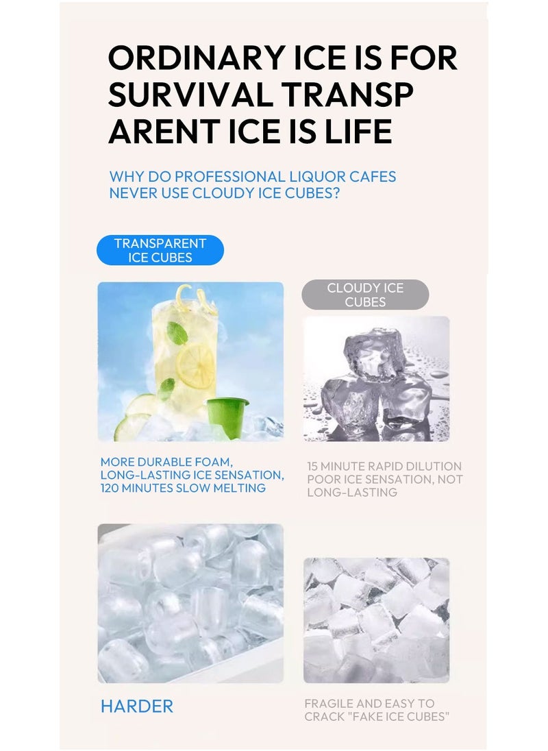 LumaBella - Ice Maker,6-Minute Quick Ice Making,1.6L&150W,Portable Ice Machine,Self-Cleaning, Countertop, 2 Bullet Ice Sizes, Basket & Scoop, Black - Image 1