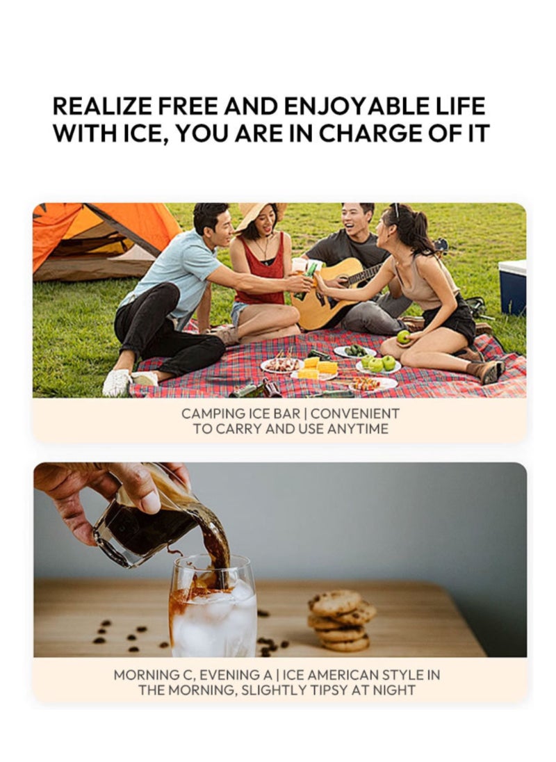 LumaBella - Ice Maker,6-Minute Quick Ice Making,1.6L&150W,Portable Ice Machine,Self-Cleaning, Countertop, 2 Bullet Ice Sizes, Basket & Scoop, Black - Image 1