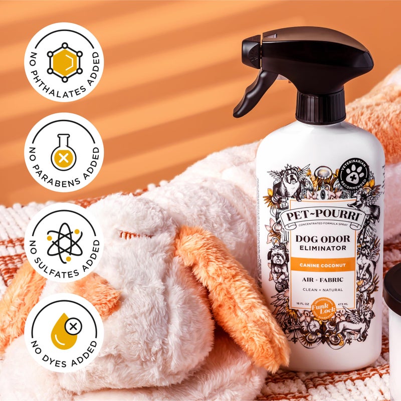 Poo-Pourri Pet-Pourri Pet Odor Air + Fabric Odor Eliminator Spray, Canine Coconut, 16 Fl Oz - Image 5