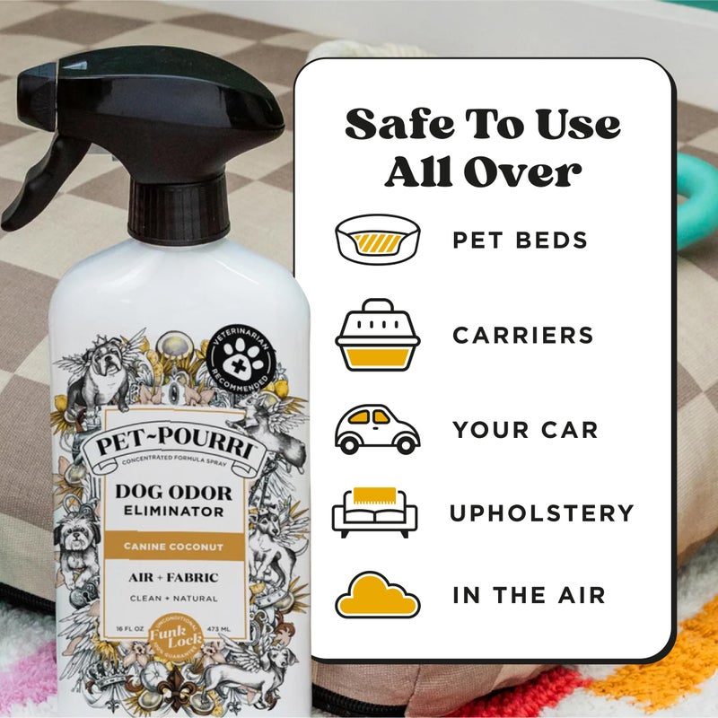 Poo-Pourri Pet-Pourri Pet Odor Air + Fabric Odor Eliminator Spray, Canine Coconut, 16 Fl Oz - Image 4