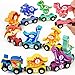 Vanmor Wooden Dinosaur Train Set for Toddlers Magnetic Dinosaur Toys and Number Train Perfect for Toddler Activities Birthdays and Educational Toys Easter Basket Stuffers for Boys Aged 35 - Image 3