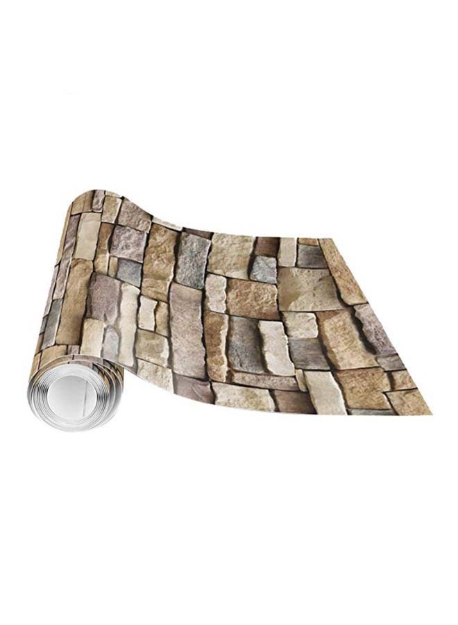 3D Wall Paper Brick Stone Sticker Multicolour 45 x 300centimeter - Image 1