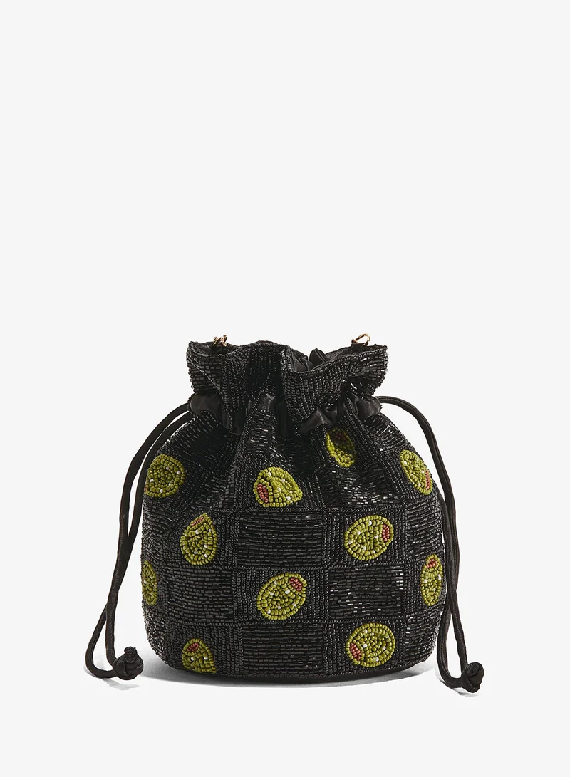 H&M Embellished bucket bag