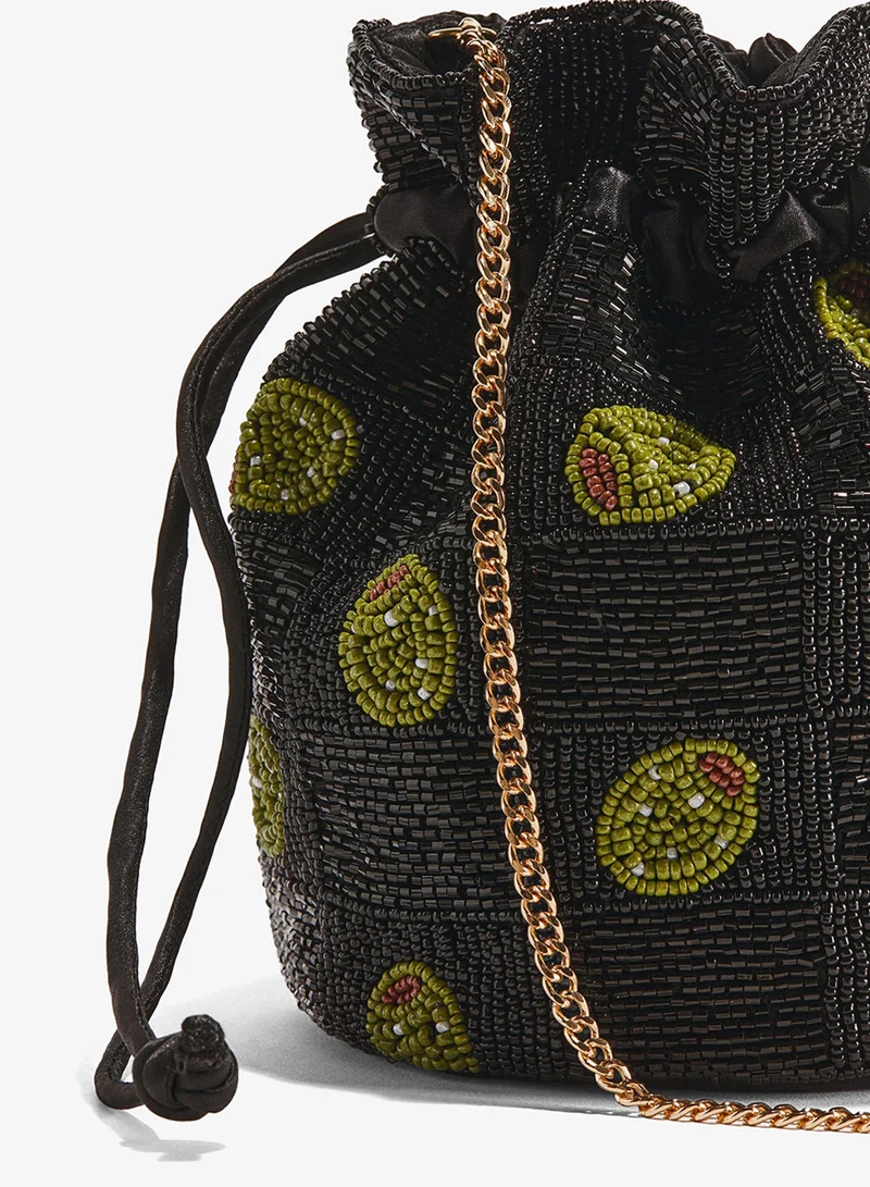 H&M Embellished bucket bag