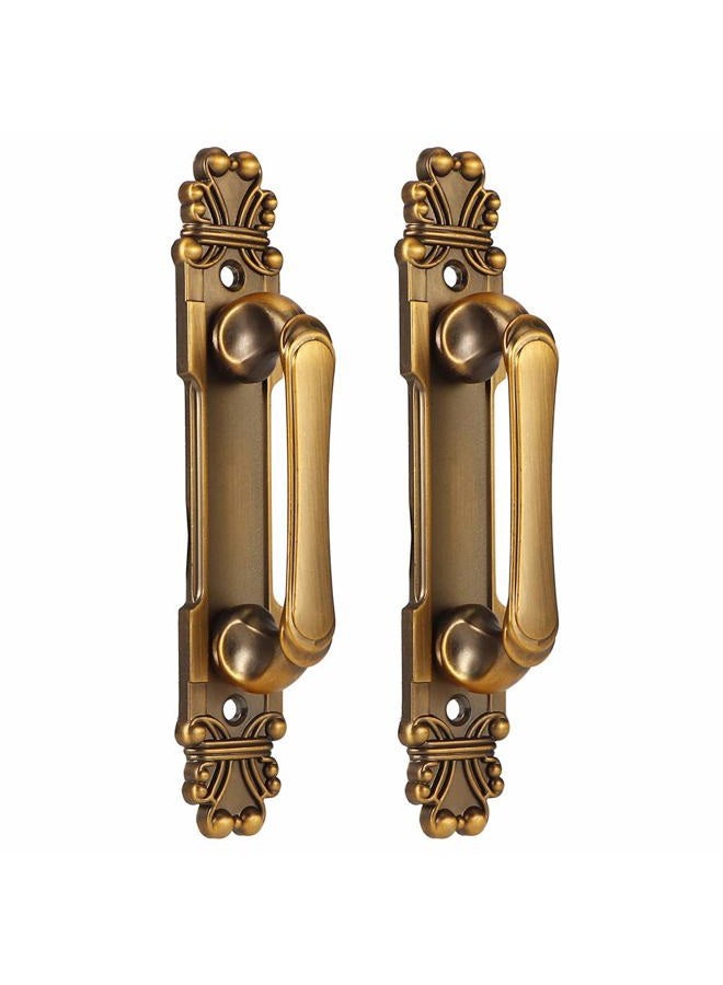 Haofy 2Pcs/Set European Style Door Handle, Antique Door Pull Handle, Metal Sliding Door Handle for Cabinet Hardware Drawer Cupboard Accessory - Image 1