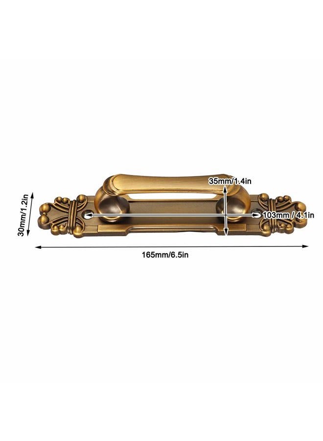 Haofy 2Pcs/Set European Style Door Handle, Antique Door Pull Handle, Metal Sliding Door Handle for Cabinet Hardware Drawer Cupboard Accessory - Image 3