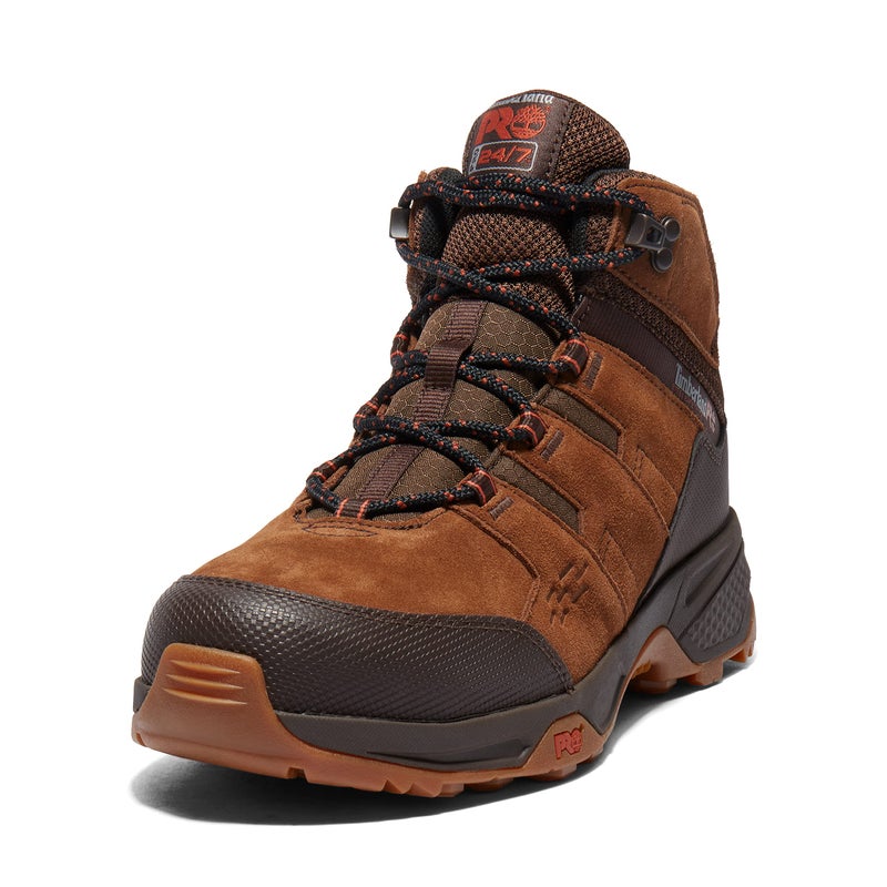 Timberland PRO Men's Switchback LT 6 Inch Steel Safety Toe Industrial Hiker Work Boot, Brown/Gum-2024 NEW, 8W - Image 4
