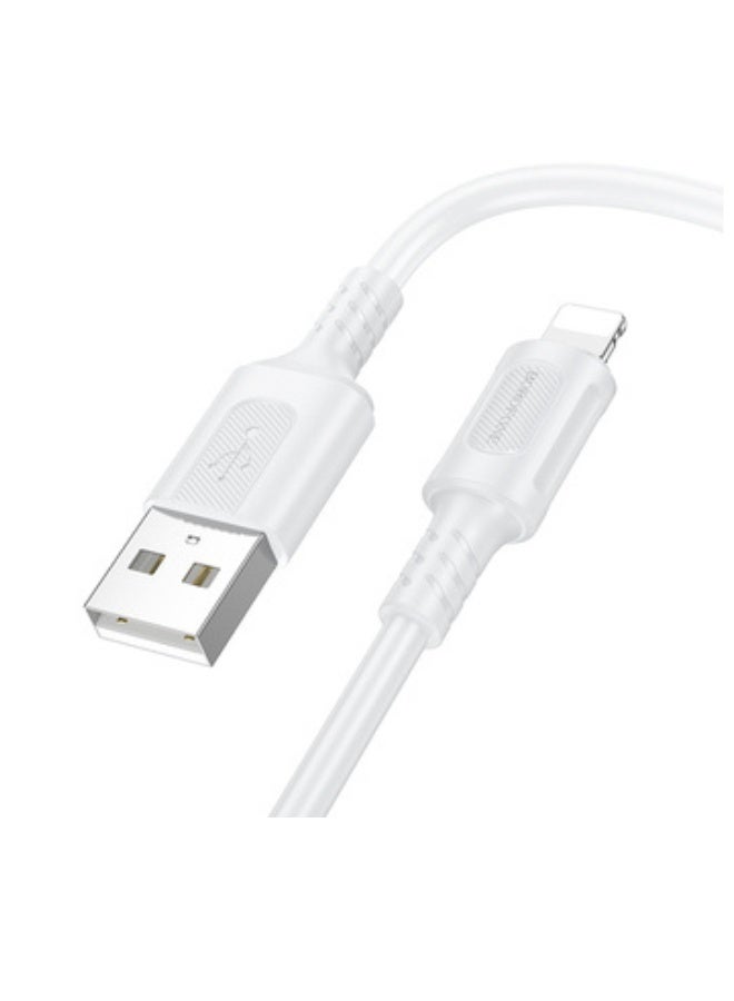 بوروفون Borofone Cable BX111 Feliz - USB to Lightning - 2.4A 1 metre white - Image 3