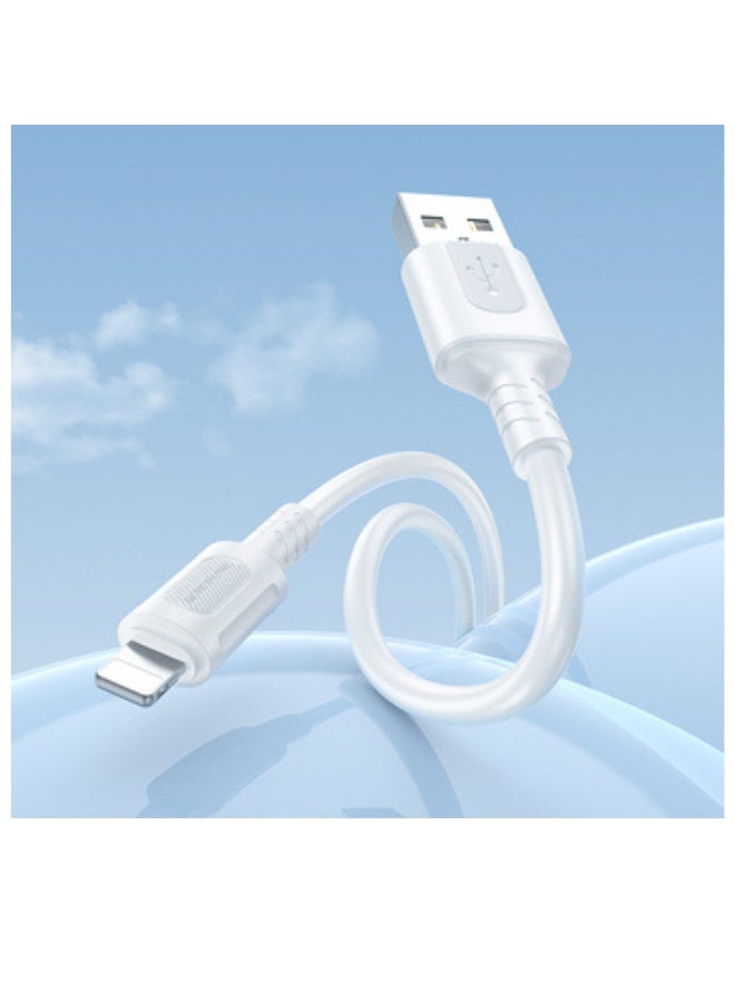 بوروفون Borofone Cable BX111 Feliz - USB to Lightning - 2.4A 1 metre white - Image 2