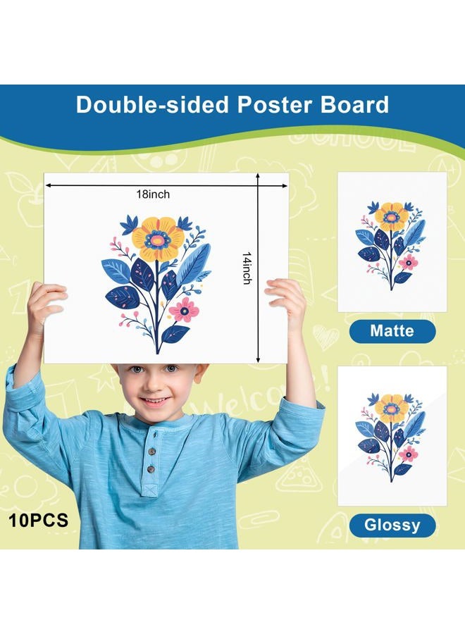 rookea 10 Pcs White Poster Board Paper 14x18, ROOKEA Blank Graphic Display Vision Boards Bulk for School Arts Classroom Crafts Projects Presentations Drawing Scrapbooking - Image 2
