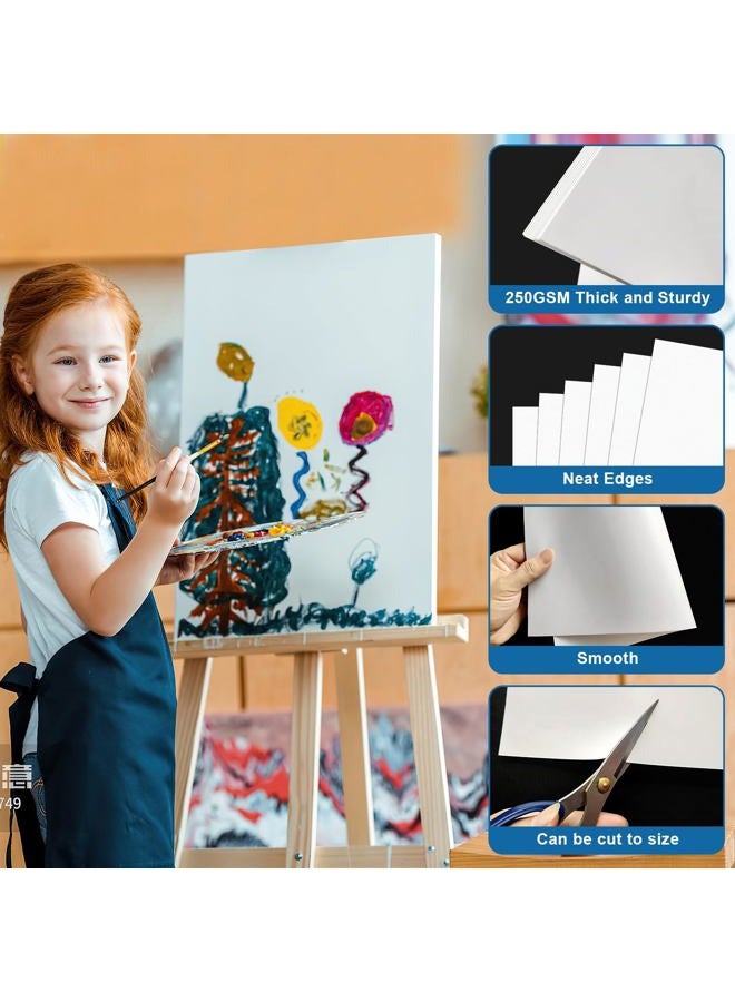 rookea 10 Pcs White Poster Board Paper 14x18, ROOKEA Blank Graphic Display Vision Boards Bulk for School Arts Classroom Crafts Projects Presentations Drawing Scrapbooking - Image 3
