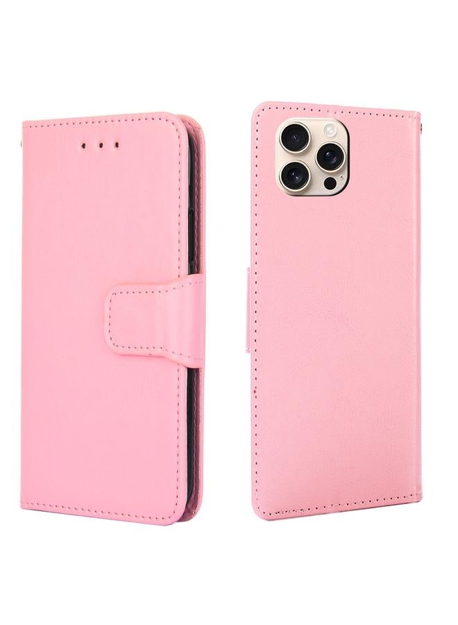 S-TOP Case For iPhone 16 Pro Max Crystal Texture Leather Phone Case - Image 1