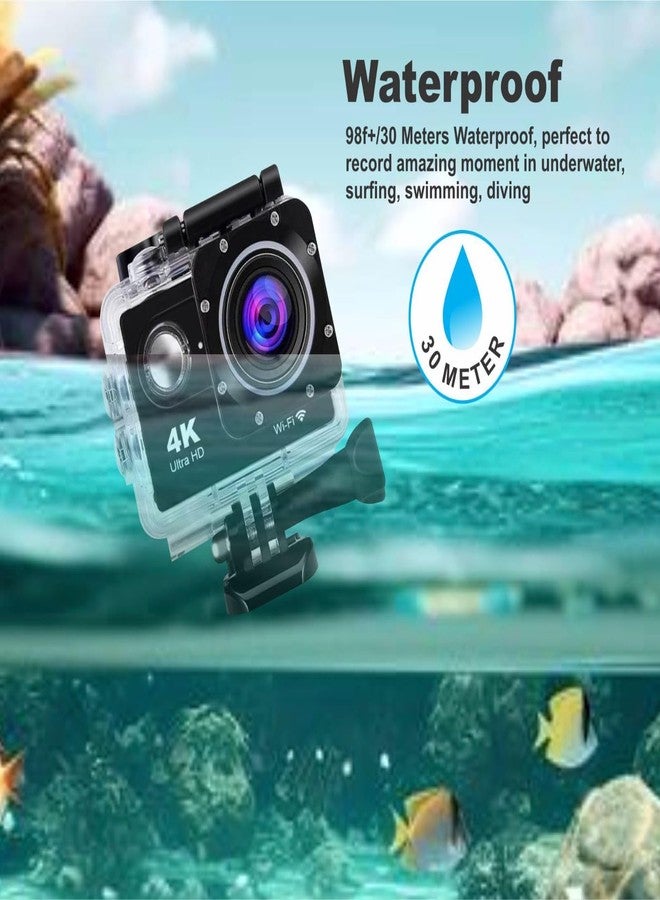 VYNEX 4K Ultra HD Action Camera with WiFi | 30m Waterproof Sports Cam with 170° Wide Angle, 30fps Recording & Micro HDMI Port | Ideal for Outdoor & Underwater Adventures - Image 5