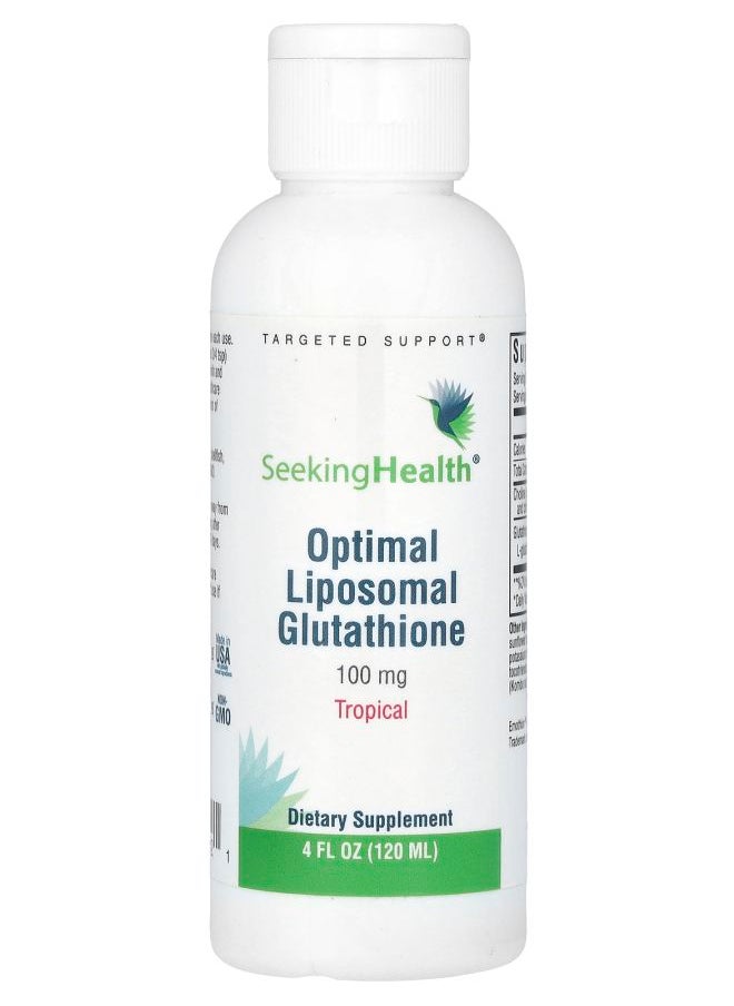 Seeking Health - Optimal Liposomal Glutathione Tropical 100 mg 4 fl oz (120 ml) - Image 1
