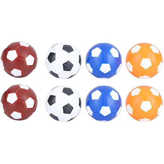 Domary 8 Mini Soccer Ball Tabletop Soccer Ball, 36mm Table Soccer, Footballs Replacement Balls with Bright and Colorful Plastic Soccers, Never Fading Colors, Endless Fun for Kids, - Image 2