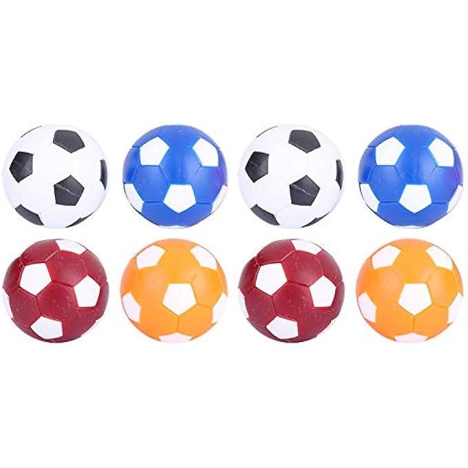 Domary 8 Mini Soccer Ball Tabletop Soccer Ball, 36mm Table Soccer, Footballs Replacement Balls with Bright and Colorful Plastic Soccers, Never Fading Colors, Endless Fun for Kids, - Image 1