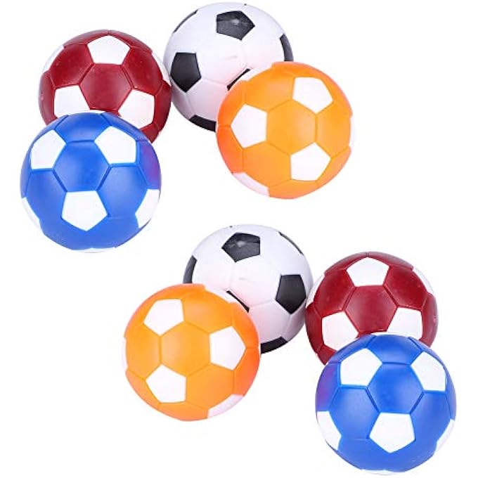 Domary 8 Mini Soccer Ball Tabletop Soccer Ball, 36mm Table Soccer, Footballs Replacement Balls with Bright and Colorful Plastic Soccers, Never Fading Colors, Endless Fun for Kids, - Image 4