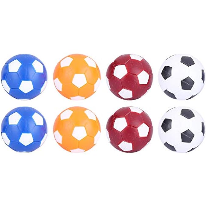 Domary 8 Mini Soccer Ball Tabletop Soccer Ball, 36mm Table Soccer, Footballs Replacement Balls with Bright and Colorful Plastic Soccers, Never Fading Colors, Endless Fun for Kids, - Image 5