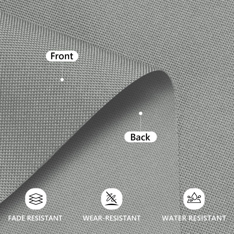 Konelia Waterproof Canvas Fabric by The Yard Outdoor Upholstery Fabric 600D Polyester Fabric Water Resistant Sewing Material for Chair Patio Cushion Purse Tote Bag Interior Pre Cut 1 Yard Silver Grey - Image 2