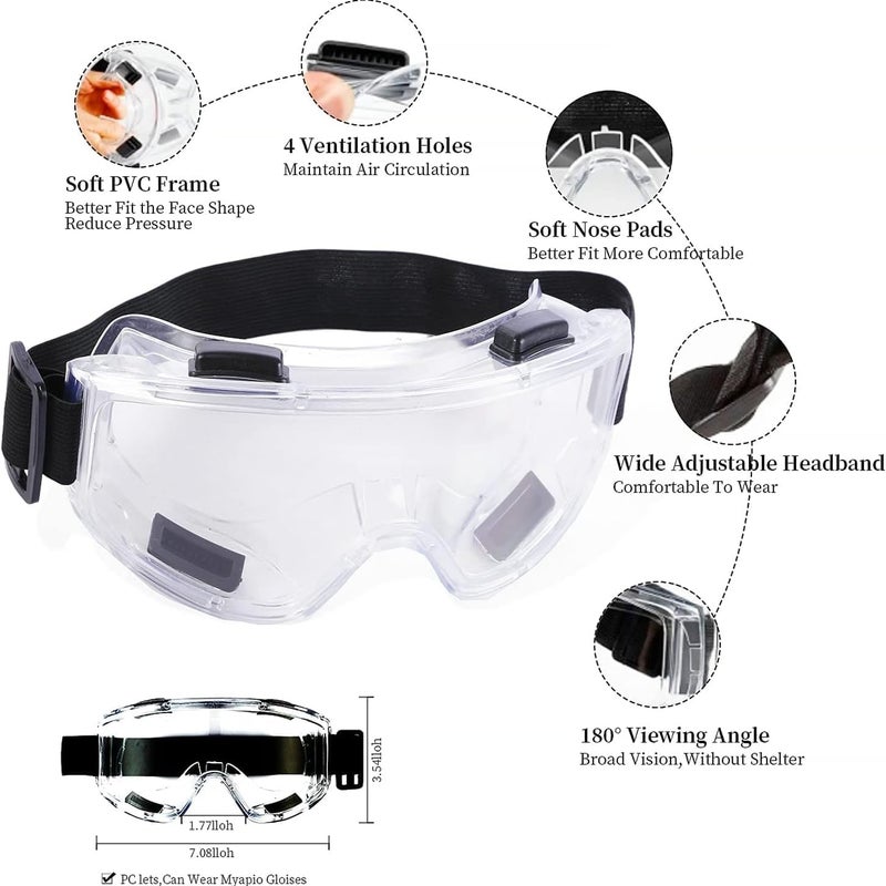 Serplex طقم قناع التنفس ® مع نظارات مضادة للضباب، فلاتر 6001 وفلاتر قطنية، قناع غاز كيميائي قابل لإعادة الاستخدام للرسم، الغاز، الغبار، اللحام، الأبخرة العضوية، راتنج الإيبوكسي - Image 4