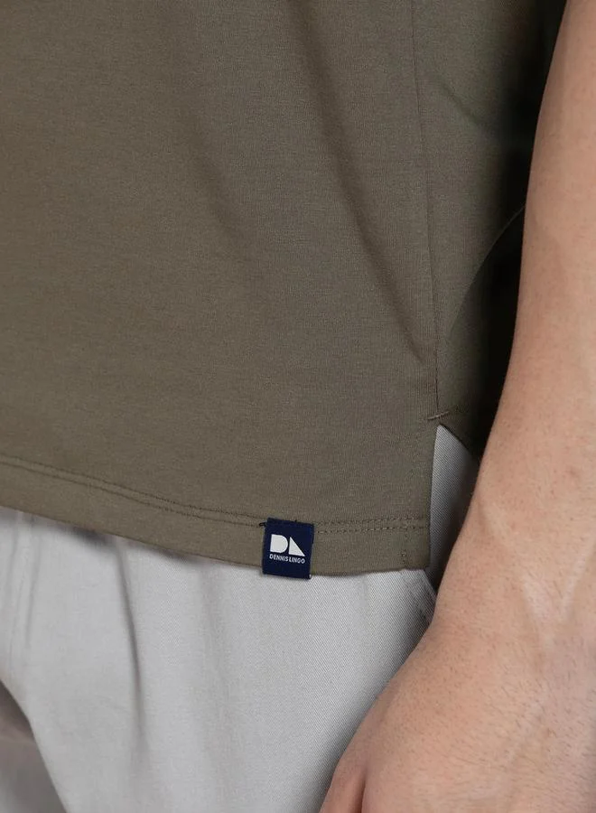 Dennis Lingo Regular Fit Single Jersey Polo with Half Zip by Styli