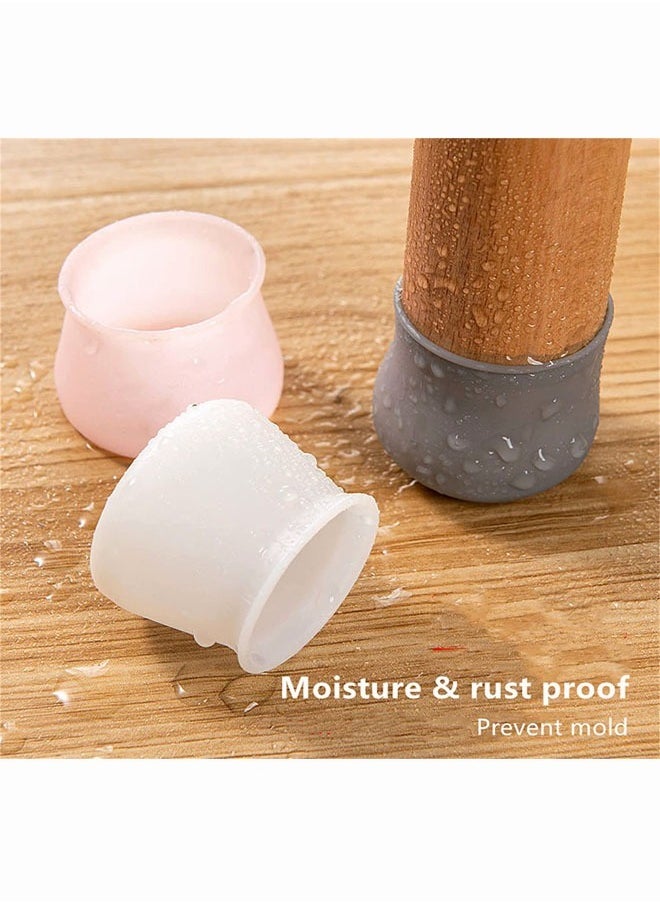 Generic 8 pcs Chair Leg Floor Protectors,Bar stools Leg Protectors Caps,Dining Room Table Chair Leg Protectors for Hardwood Floors, Chair Leg Covers Silicone Felt Furniture Pads  - Image 4