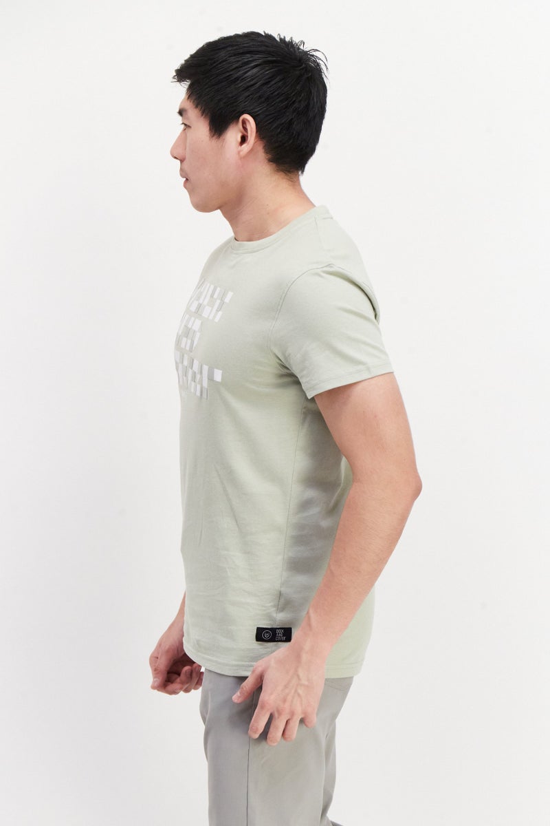 DUCK AND COVER Men Crew Neck Short Sleeve Graphic T Shirt, Sage - Image 2