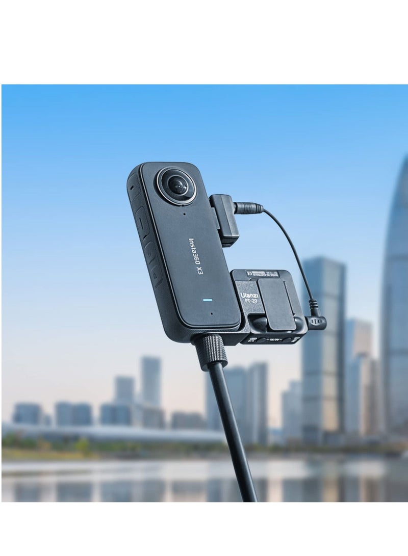 SYOSI Adapter for Insta360 X3 Mic External Microphone Adapter for Insta360 3 Camera Type C and 3.5mm Audio Ports Support Charger and Record for Insta360 Accessories - Image 3